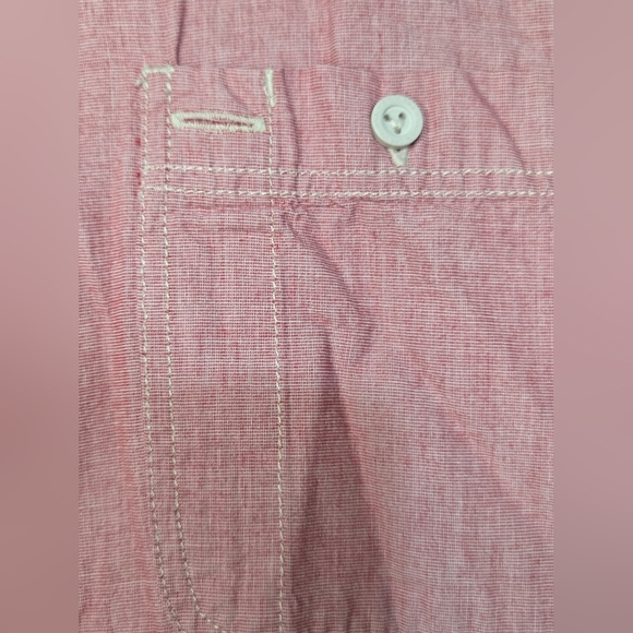 VANS Off The Wall Red Striped Button Up Short Sleeve Shirt Mens L Skate - Picture 4 of 6